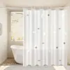 La cortina de ducha PEVA para el hogar es impermeable, a prueba de humedad y resistente al moho. La cortina de ducha del baño proporciona una división para separar la zona seca de la húmeda, no requiere taladro