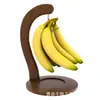 Estante de madera para plátanos de escritorio de verano, estante colgante para conservación y almacenamiento de frutas, bandeja de frutas multifuncional de bambú para plátanos