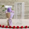 Caixa de Presente Acabada com Buquê Pequeno de Tulipa para Presente de Alunos do Ensino Fundamental Flor Tecida Barraca de Tulipa Flor Artificial Atacado