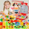 Máquina para hamburguesas de barro color trigo, máquina para helados, niños, plastilina, juego de juguetes para hacer DIY, niños y niñas 6