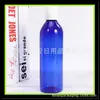 Botella PET redonda blanca con hombros 250ml tapa de presión botella para loción botella para detergente 250ml botella exprimible para desinfectante de manos
