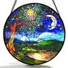 Enfeites de vidro para floresta de cor noturna transfronteiriços, decorações de vidro para casa, decorações de janela, apanhadores de sol para jardim