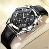 Reloj para Hombre Douyin Reloj de Negocios para Hombre Tres Ojos Calendario Casual Reloj Romano Alto Grado Temperamento Cuarzo Reloj No Mecánico