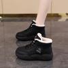 Botas de Neve Grossas de Veludo Femininas 2025 Inverno Novo Botas de Algodão com Solado Grosso Cano Médio Quentes e à Prova de Frio Botas Curtas para Mulheres 356-1