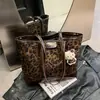 2025 Nueva Moda Casual Casual Estampado de Leopardo Empalme Gran Capacidad Bolso de Hombro Bolso de Mano Bolso Tote para Viajes al Trabajo Mujer