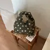 Bolso de Lona de Lunares Bolso de Hombro Doble Cara para Mujer Nuevo Estilo 2026 Bolso Tote Relajado y Amplio de Gran Capacidad para Viajes Diarios