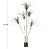 Árbol de Yuca Artificial Planta Verde Artificial Interior Sala de Estar Tienda Árbol de Yuca de Poste Delgado Sangre de Dragón Planta Grande de Piso en Maceta Decoración