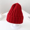 Gorro de punto de color liso para niños de otoño, color caramelo, cálido jersey de lana para bebés, niños y niñas, otoño e invierno.