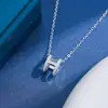 Collar Letra H, Finamente Elaborado, Colgante Estilo Minimalista de Lujo Ligero, Diseño Único de Nicho, Conjunto Moderno de Acero de Titanio al por Mayor