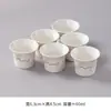 Conjunto de 6 xícaras de chá de cerâmica kung fu para uso doméstico, incluindo tigelas de chá, xícaras de degustação, conjuntos de chá e xícaras pequenas para o anfitrião apreciar o chá