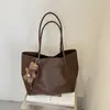 Shuai Mijia Bolsa Tote Retrô Grande Capacidade Estilo Coreano Feminina Outono 2026 Novo Estilo Bolsa de Ombro Único para o Dia a Dia