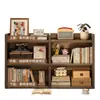 Estante de Almacenamiento Minimalista de Color Nogal Estilo Vintage de Moda Organizador de Escritorio de Oficina Estante de Almacenamiento de Escritorio Multicapa