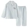 Conjunto de cárdigan de algodón nube de manga larga para adolescentes, primavera y otoño, para niños medianos y mayores, escuela secundaria, casual, elegante, ropa para el hogar