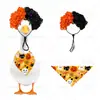 Peruca Afro Divertida Bicolor para Pets Peruca Cacheada de Palhaço Universal para Gatos, Cachorros e Patos para Festas de Feriado e Sessões de Fotos