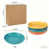 Amazon Tk Plato de Paja de Trigo Plato de Hotel Plato para Frutas Hogar Nórdico Plato para Ensalada Plato de Plástico PP