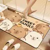 Alfombrilla de baño de capibara es resistente a la suciedad, alfombrilla de suelo suave de tierra de diatomeas, absorbente de agua y antideslizante, adecuada para baño y entrada.