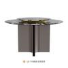 Juego de Mesa Redonda de Pizarra Estilo Lujo Ligero con Sillas, Moderno y Sencillo, Adecuado para Apartamentos Pequeños, Patas Redondas de Metal, Mesa Redonda de Comedor, Mesa Redonda Grande