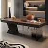 Escritorio Minimalista Estilo Italiano, Escritorio Grande para Sala de Estar, Mesa para Leer y Estudiar, Mesa Colgante de Acrílico, Mesa Larga Detrás del Sofá