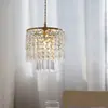Lámpara Colgante de Noche Dormitorio Moderno Todo Cobre Lámpara Colgante Pequeña Celebridad de Internet de Alta Gama Sala de Estar Pared de Fondo Entrada de Habitación Lámpara de Línea