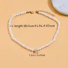 Collar de Corazón de Perla Elegante Transfronterizo Europeo y Americano para Mujer Sencillo Corto Retro Moda Versátil Collar de Perlas Artificiales