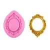 Molde de Silicone para Porta-Retrato Resistente a Altas Temperaturas Artesanal DIY Chocolate Fondant Decoração de Bolo Grau Alimentício Molde de Fácil Liberação