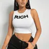 2025 Verão Top Tubo Estampa Contrastante Camisola Básica Estilo Y2K Doce e Picante Costas Bonitas Slim Sexy
