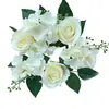 Guirnalda de Rosas Simuladas Candelabro Estilo Europeo Guirnalda Decoración de Hogar de Primavera Accesorios para Exhibidores de Ventanas Mesa de Comedor Decoración de Bodas Flores Artificiales