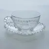 Venta directa en stock 2022 taza con asa de cuentas de amor 200ml taza de café taza platillo taza de leche juego de tazas para bebidas ins
