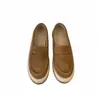 Nuevos Mocasines Vintage para Mujer Otoño/Invierno Slip-On Cómodos de Paja Suela Gruesa para Viajar Casual Zapatos de Pescador