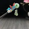 Horquilla Antigua de Imitación de Sándalo de Alta Calidad Broche Elegante para el Cabello Borla de Madera Accesorios para el Cabello Paso a Paso Hanfu Cheongsam