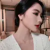 Aguja de Plata Coreano Corazón Latido Diamante 2025 Nuevo de Moda Celebridad de Internet Elegantes Pendientes Pequeños Pendientes para Mujer