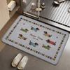 Alfombrillas de Baño de Dibujos Animados, Alfombrillas Antideslizantes de Uso Doméstico para Baño, Fáciles de Cuidar, Alfombrillas de Piso Antideslizantes, Alfombrillas de Lino Absorbentes, Listas para la Venta