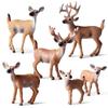 Crianças Simulação Veado-de-cauda-branca Animal Alce Veado Sika Modelo Ornamentos Sólidos Conjunto Brinquedos de Natal