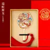 Serpente Ano Novo Estilo Chinês Marcador de Página Pen Drive Caneta de Bronze Tendência Nacional Caixa de Presente Conjunto Reunião Anual da Empresa Brinde Corporativo