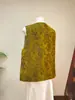 Nuevo Chal Jacquard Bordado Francés Retro Chino Arrugado Iridiscente Otoño 2026 Nuevo Camisola Cuello Redondo Cuello Pipa