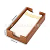 Caja de Servilletas de Madera Transfronteriza Hotel Restaurante Caja Plana para Guardar Servilletas Escritorio Lujo Bandeja para Toallas de Mano Servilletas de Papel