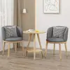 Juego de Mesa y Sillas de Negociación de Lujo Ligero B&B Hotel, Mesa y Sillas de Té de Balcón Modernas, Juego de Mesa y Sillas de Ocio para el Hogar en la Sala de Estar