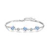 Rueda de la fortuna resorte nuevo S925 plata flor pulsera una generación pequeño fresco enviar novia Cereza plata joyería