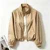 Nova Jaqueta Corta-Vento com Gola Alta Feminina Primavera e Outono Novo Estilo Petite Fina Casual Jaqueta Jaqueta Feminina