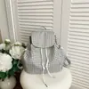 Mochila com cordão xadrez estilo coreano nova grande capacidade estudante pendular mochila versátil nicho leve nylon mochila escolar