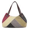 2024 nuevo bolso de hombro bolso de mujer moderno que combina con todo sencillo moda estilo coreano gran capacidad costuras de color en contraste bolso de lona