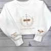 Sudadera holgada de manga larga con letras casuales urbanas europeas y americanas para primavera y otoño, bordada, cuello redondo, jersey básico, personalizada
