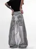 Calça jeans personalizada estampada estilo americano para homens, novo design de rua vintage de verão, calça casual solta de comprimento total