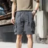 Shorts de Trabalho de Verão An Yang Masculino Multi-Bolsos com Zíper Largos Casuais Calças de Cinco Pontos Esportes ao Ar Livre Marca Tendência Calças de Comprimento Médio
