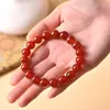 Direto da Fábrica Natural Ágata Vermelha de Qualidade 7A Anel Liso Pulseira Pulseira de Ágata Contas Soltas Acessórios de Joias com Contas Atacado