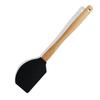 Raspador de silicone raspador de creme ferramenta de panificação raspador com cabo de madeira espátula de creme de bolo removível para misturar farinha
