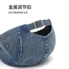 Gorra de Béisbol de Mezclilla para Hombre y Mujer, Verano y Primavera, Visera Corta, Lavada y Estilo Vintage, Versión Coreana, Sombrero para Exteriores con Protección Solar