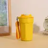 Taza octogonal con asa, termo para café de acero inoxidable 316, taza de oficina portátil, personalizable con impresión de logo
