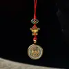 Cordón para Teléfono Móvil Original Tejido a Mano Ocho Santos Patronos 1.5 Thangka Pintado en Oro Colgante para Teléfono Móvil Colgante para Bolso Unidad USB