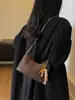 Bolsa Pequena Retrô de Nicho 2025 Outono Nova Moda Bolsa Transversal Simples para Trabalho Pequena Bolsa Tote de Mão Bolsa Bolinho